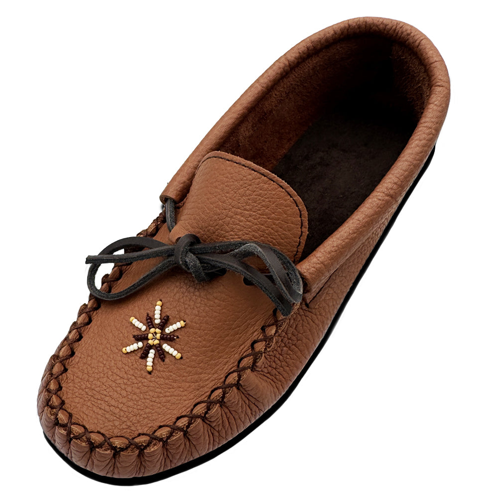 Women's Limited Edition Beaded Elk Hide Leather Moccasin Shoes