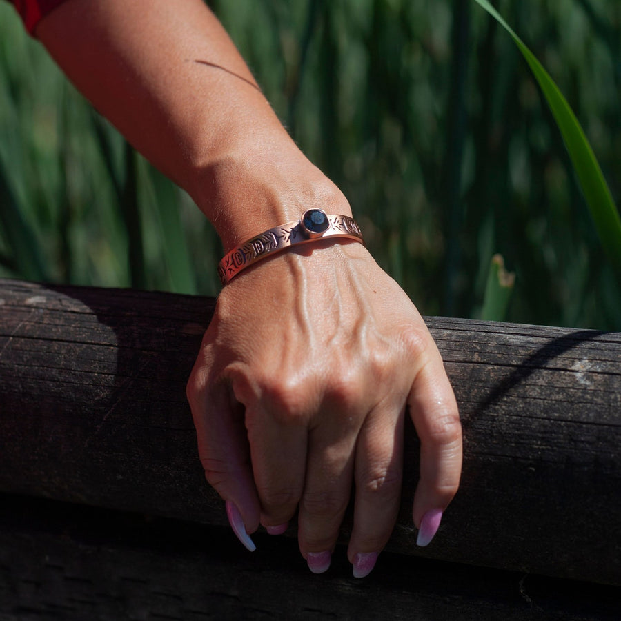 Indigenous Art Sacred Feather Earrings Bangle