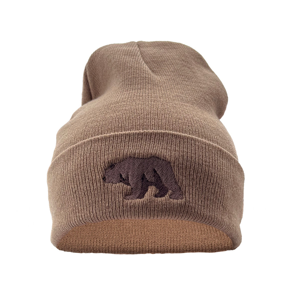 'The Brown Bear' Unisex Embroidered Knit Hat