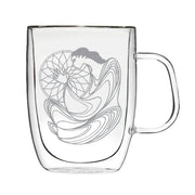 Native America Art Double Wall Glass Mug