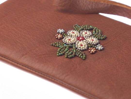Floret Beaded Wristlet Bag