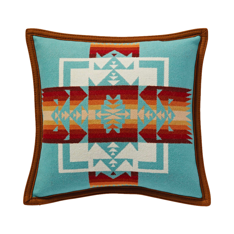 Pendleton Chief Joseph Pillow - 16" x 16" Aqua