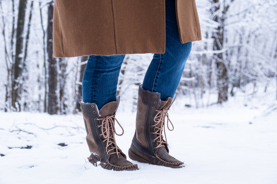 Women's 12" Sheepskin Snowshoe Mukluks Boots