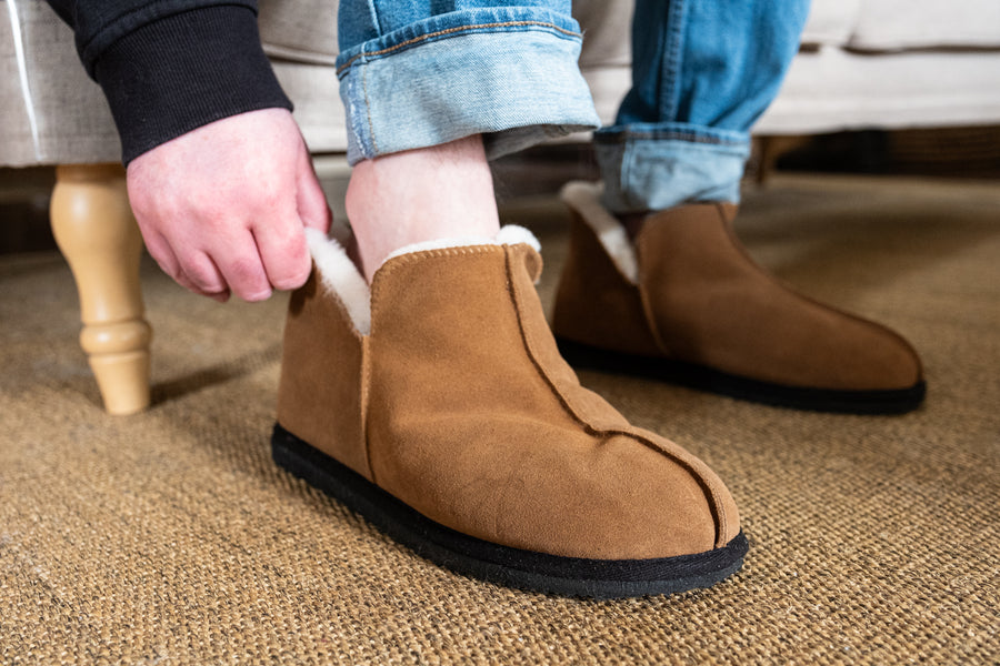 Hard Sole Ankle Sheepskin Slippers