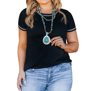 Women's Basic Almost Balck T-Shirt