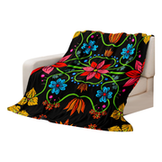 Indigenous Art Sherpa Throw Blanket