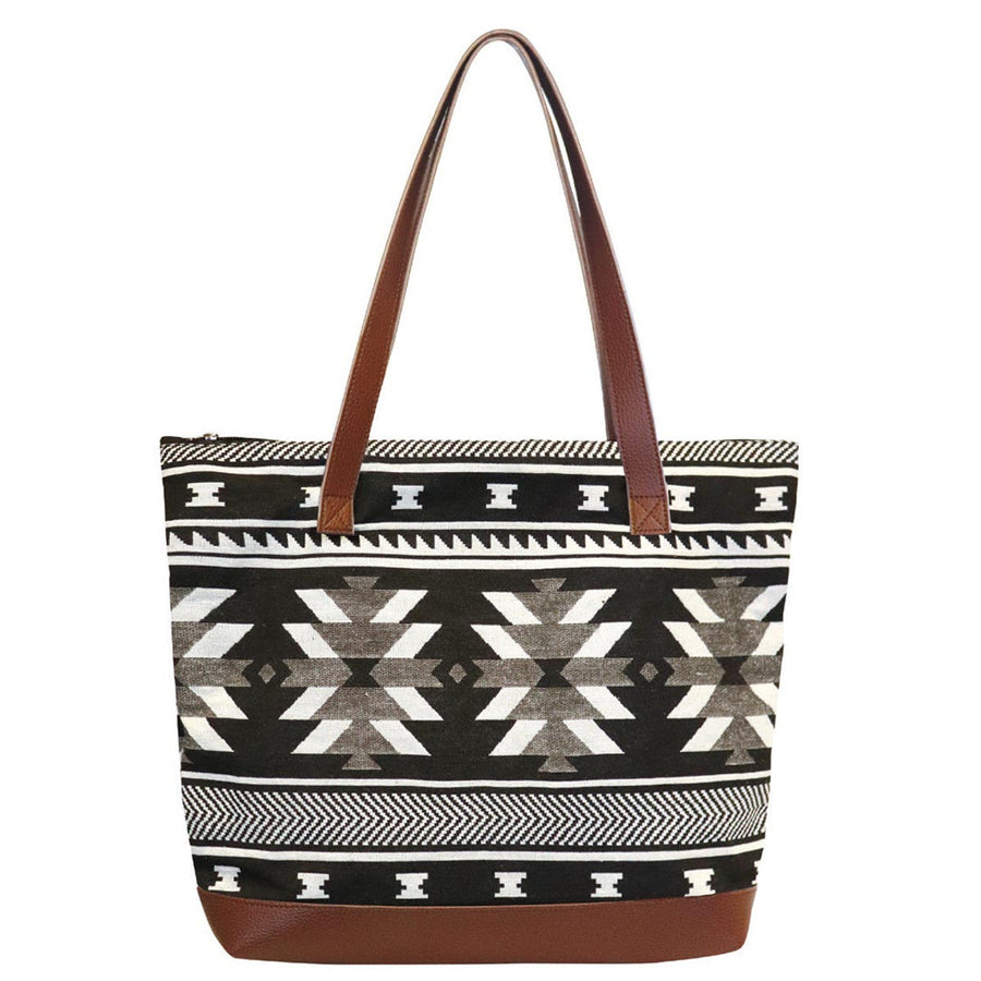 Indigenous Art Woven Tote Bag