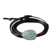 Natural Amazonite Rope Wrap Bracelet