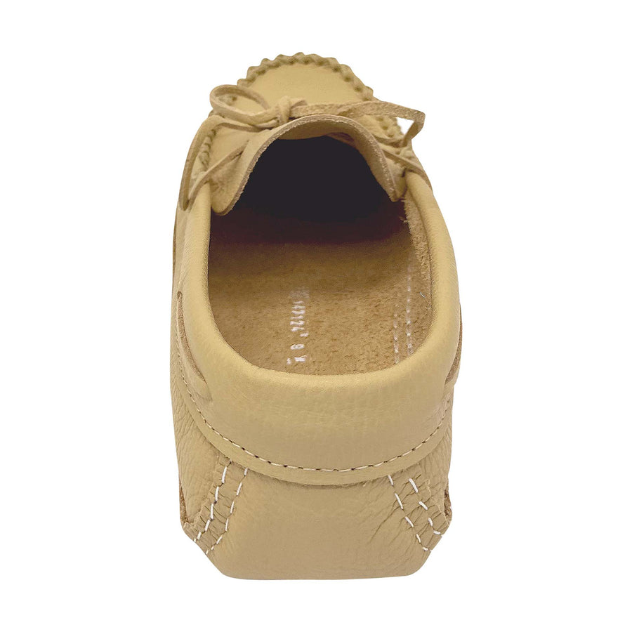 Men's Wide Cream Leather Moccasins (Final Clearance)