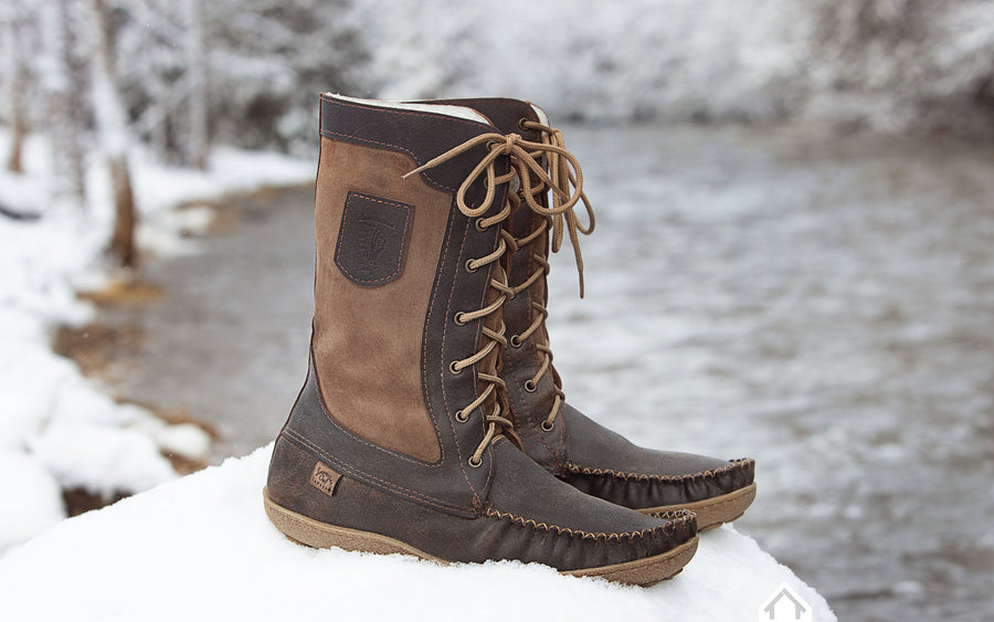 Men's 12" Sheepskin Lined Snowshoe Mukluks