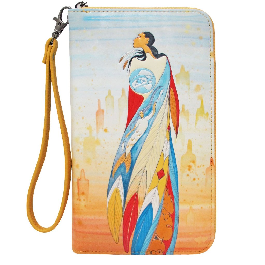 Native Sioux Artist Maxine Noel Travel Wallets – Leather-Moccasins
