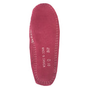 Baby Fuchsia Suede Lined Rabbit Fur Moccasins (Final Clearance)