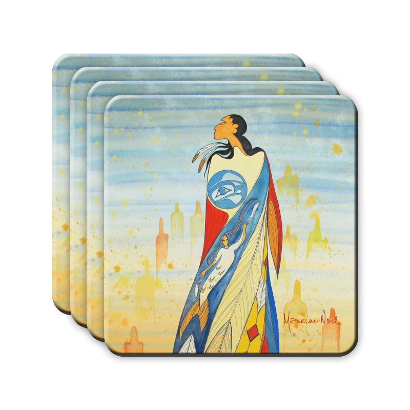 Maxine Noel Native American Art Hard Coaster