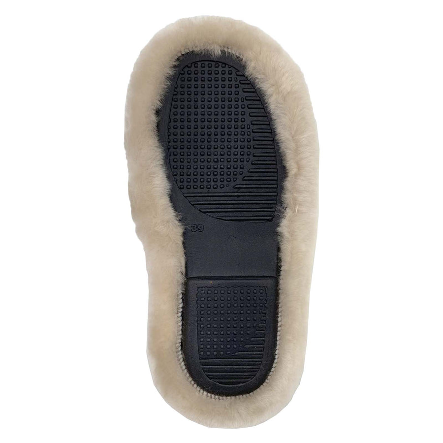 Women's Genuine Sheepskin Slip-On Sandal Slippers