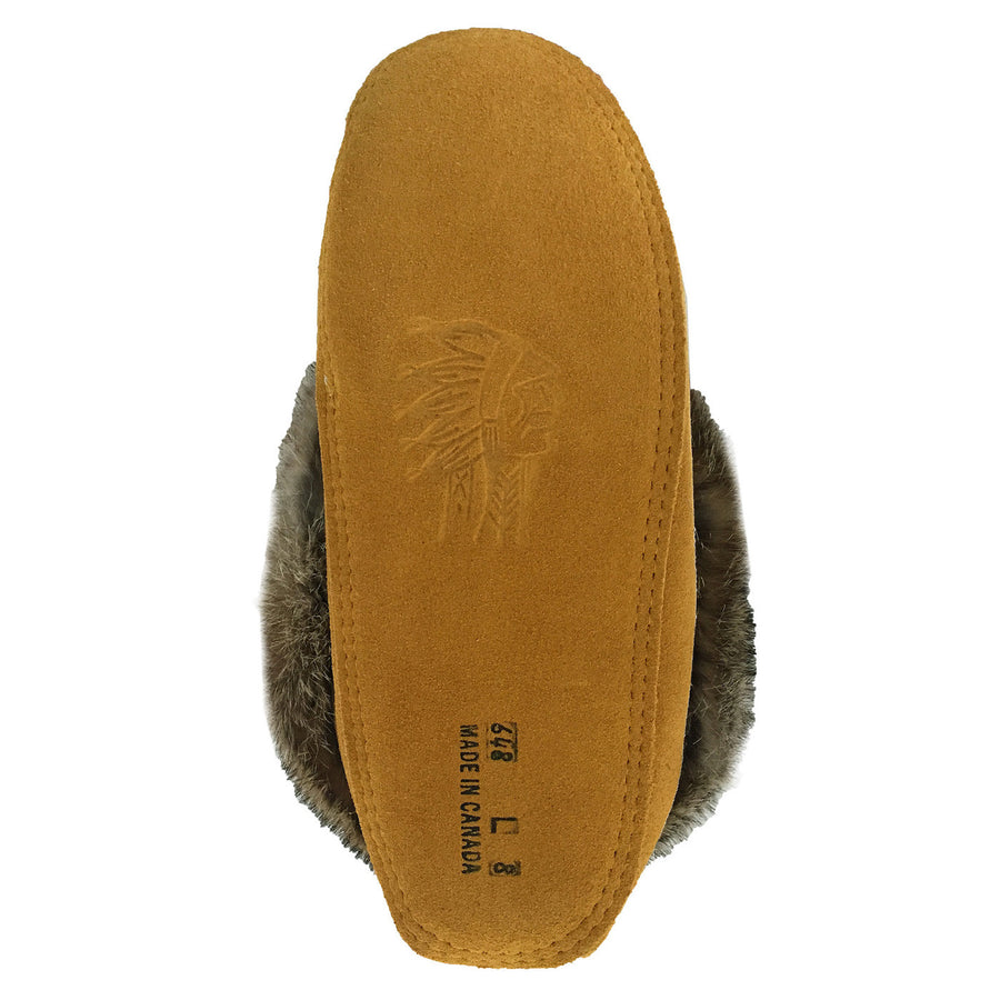 Women's Rabbit Fur Thunderbird Beaded Moccasins