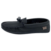 Men's Soft Sole Black Leather Moccasins