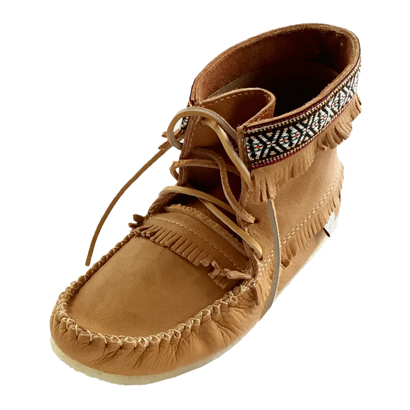 Men&amp;#39;s Cork Brown Ankle Moccasin Boots Handmade from Real Moose Hide ...
