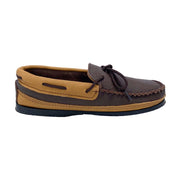Men's Rubber Sole Elk & Moose Hide Leather Moccasins