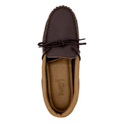Men's Rubber Sole Elk & Moose Hide Leather Moccasins