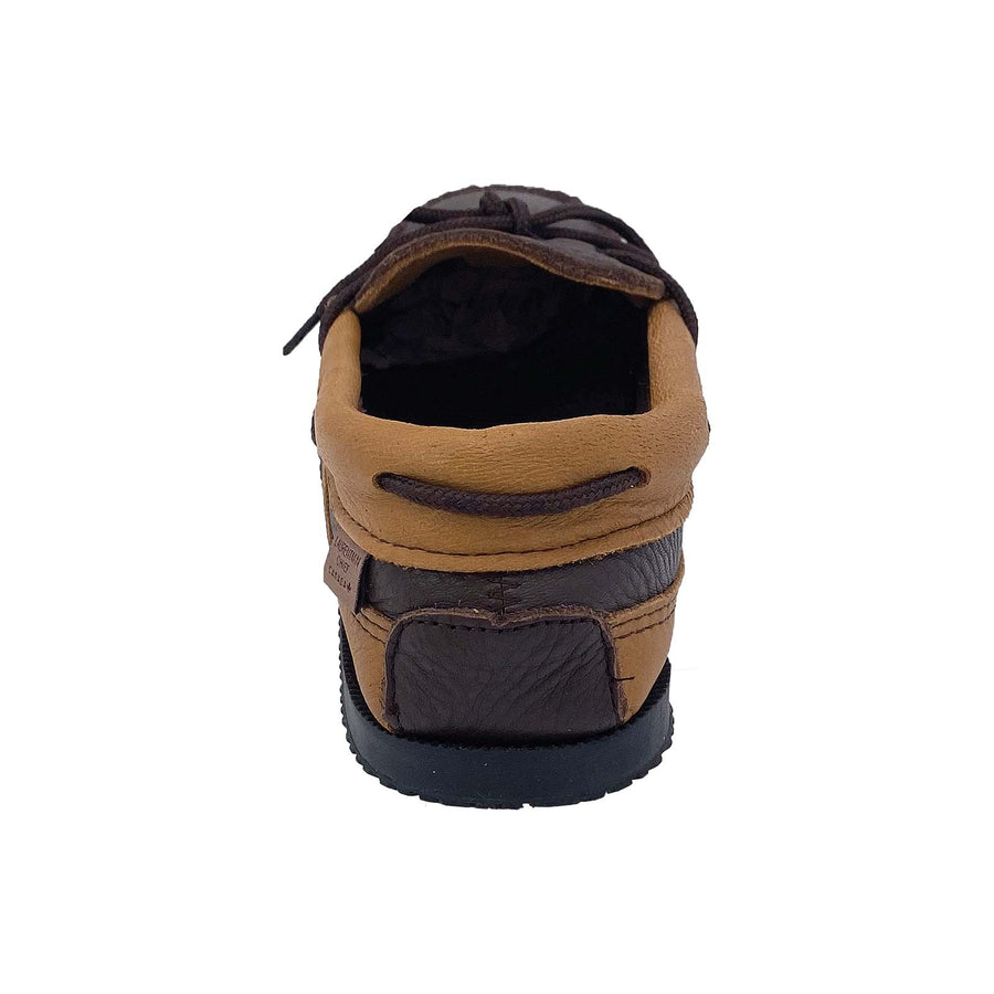 Men's Rubber Sole Elk & Moose Hide Leather Moccasins
