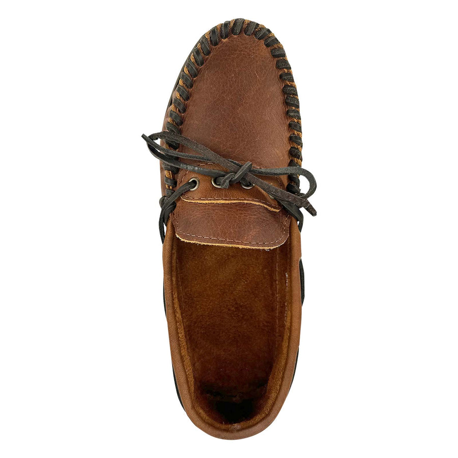 Men's Hunter Sole Wide Width Leather Moccasin Shoes