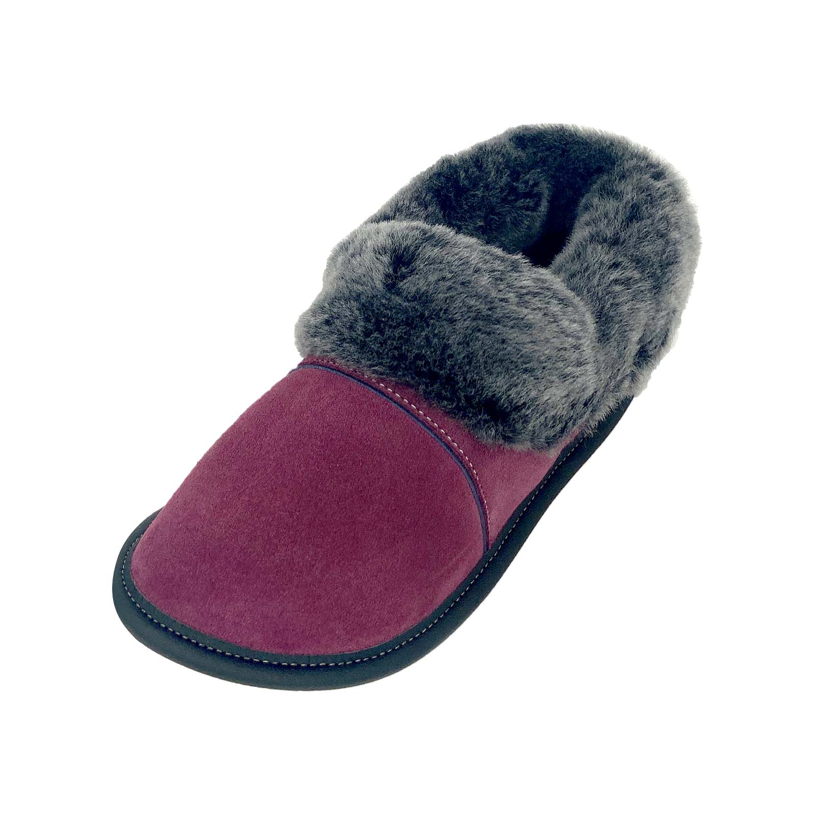 Women's Low-Cut Thick Plush Sheepskin Slippers by Garneau & Co. – Leather-Moccasins