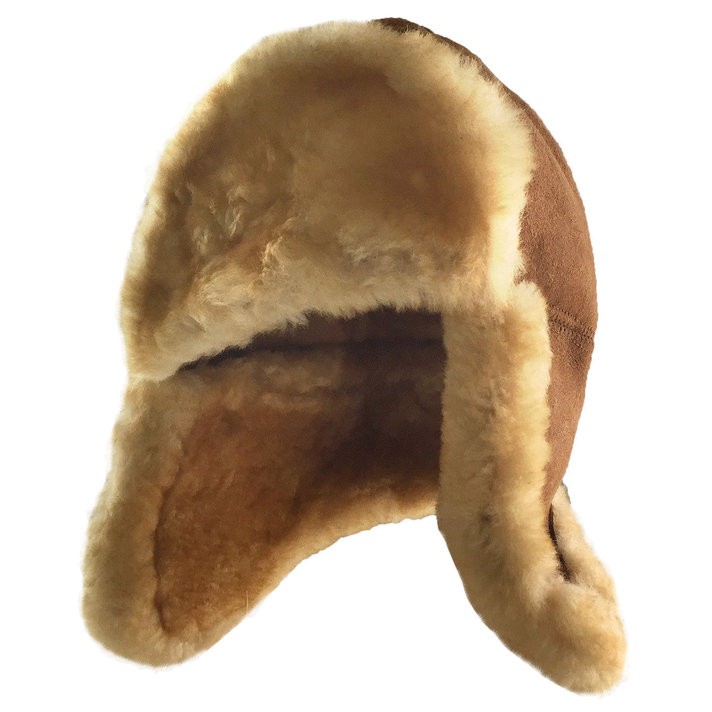 Shearling sheepskin sales trapper hat