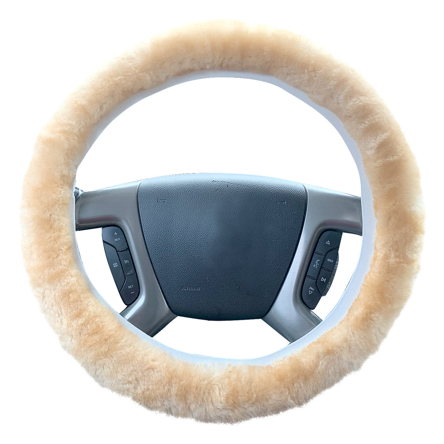 Natural Sheepskin Steering Wheel Cover