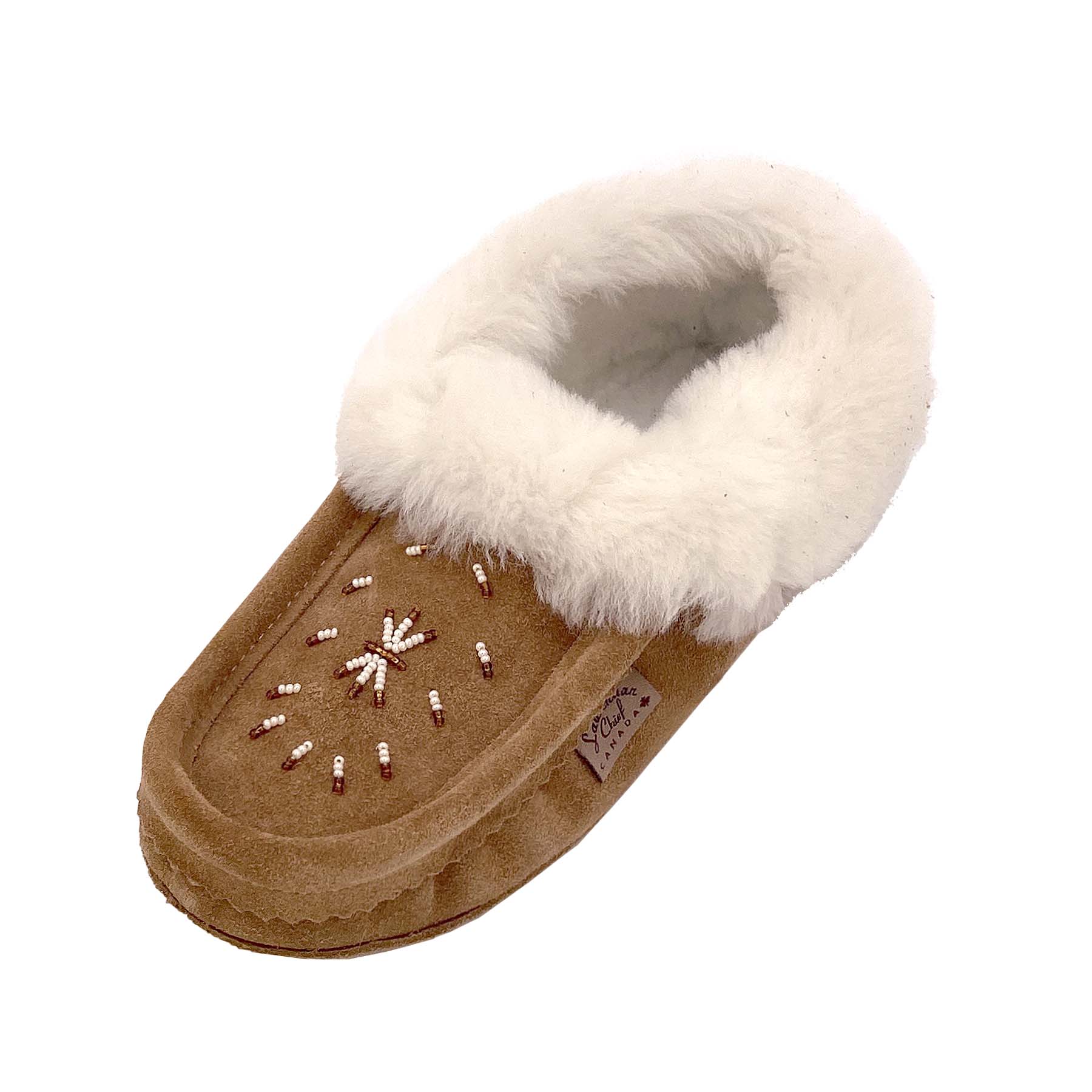 Womens Warm Fleece Lined Mocka Brown Suede Soft Sole Moccasin Slippers –  Leather-Moccasins