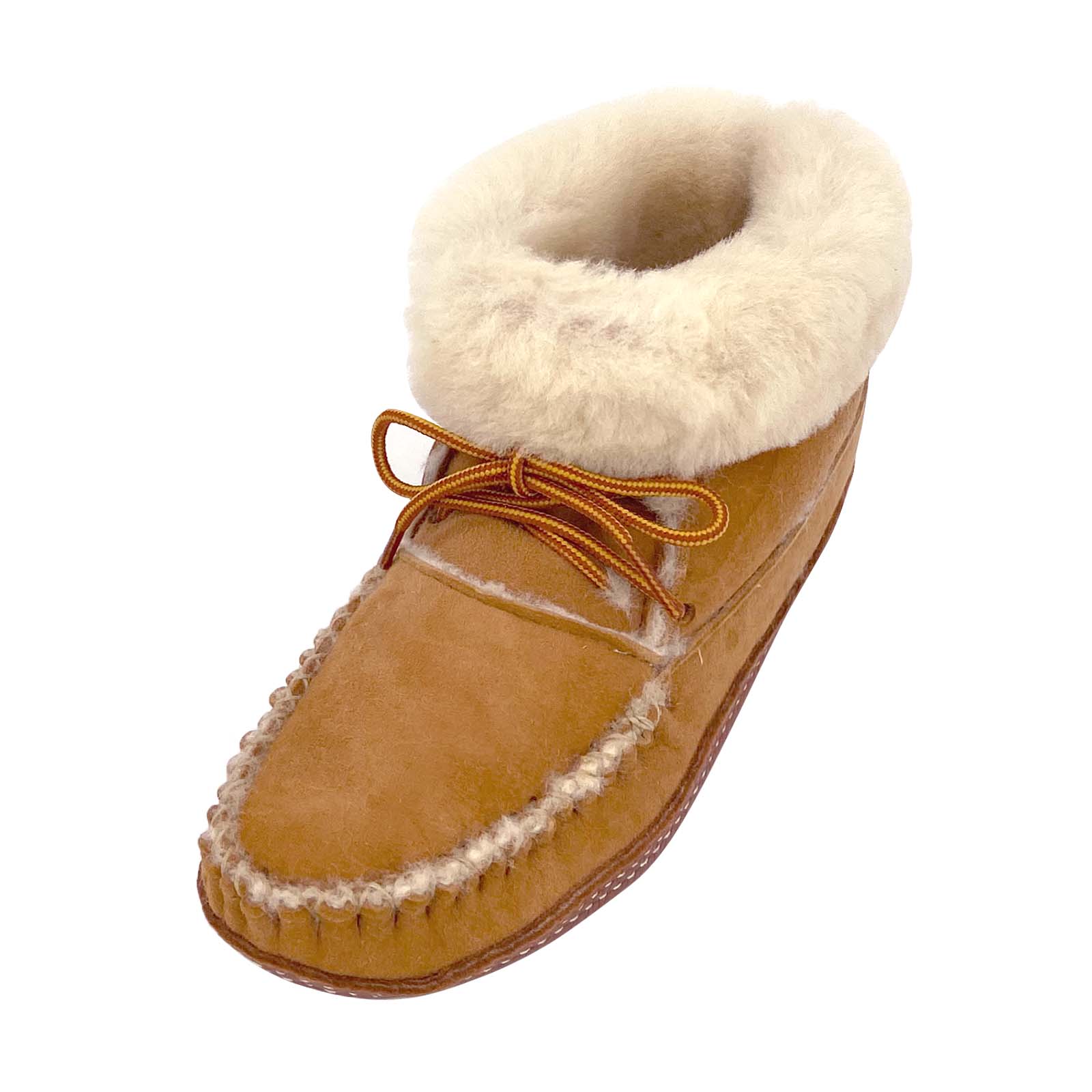 Women's Real Luxurious Sheepskin Moccasin Ankle High Slippers