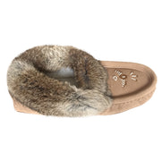 Women's Lined Rabbit Fur Suede Moccasins (Final Clearance Size 4 & 5 ONLY)