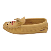 Women's Soft Sole Moose Hide Leather Beaded Moccasins