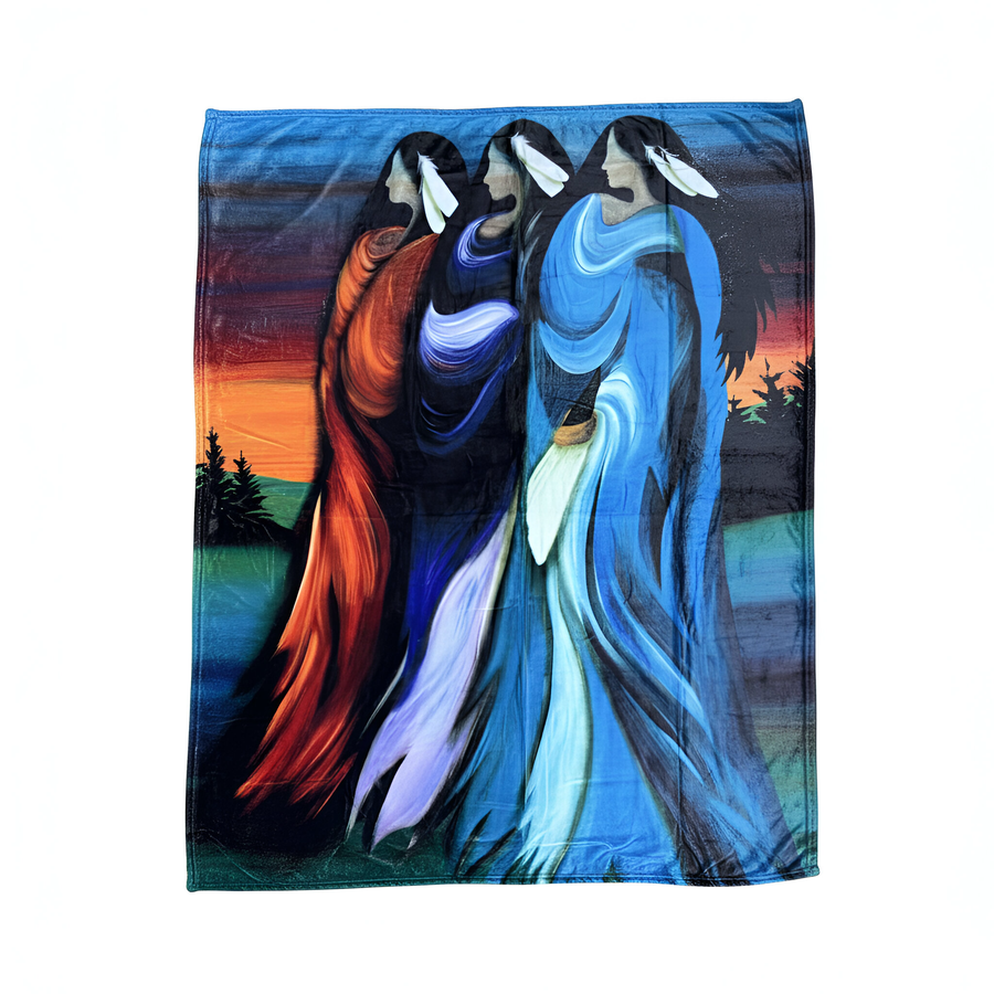 Indigenous Art Throw Blanket