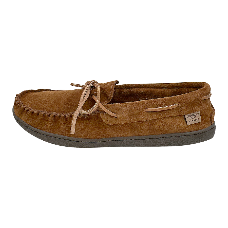 Men's Hunter Sole Wide Width Suede Moccasin Shoes