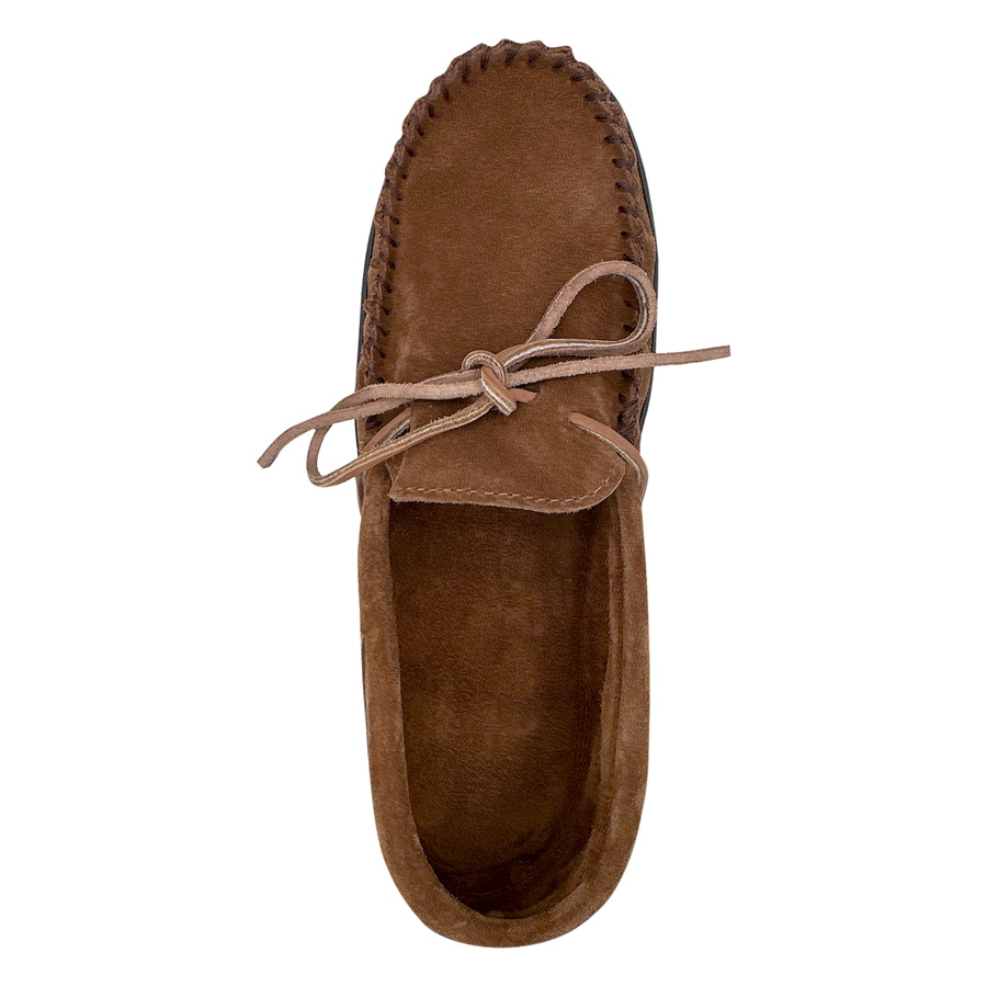 Men's Hunter Sole Wide Width Suede Moccasin Shoes