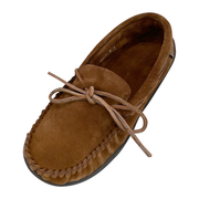 Men's Hunter Sole Wide Width Suede Moccasin Shoes