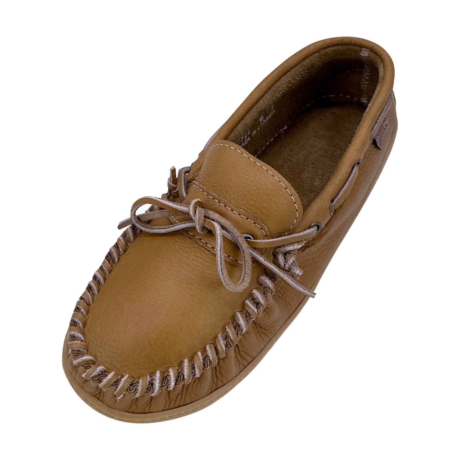 Leather Moccasins American Moccasins Men's Extra Wide Fit Brown