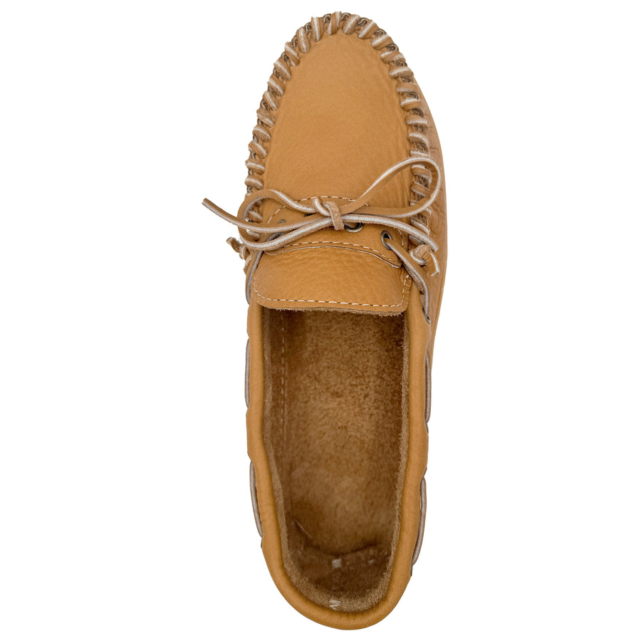 Men's Hunter Sole Wide Width Leather Moccasin Shoes