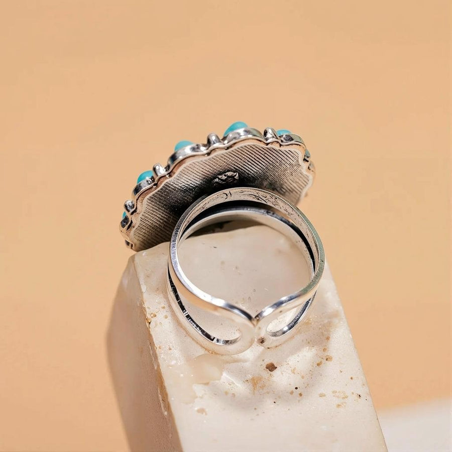 Bohemian Turquoise Concho Ring