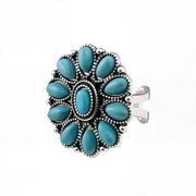 Bohemian Turquoise Concho Ring