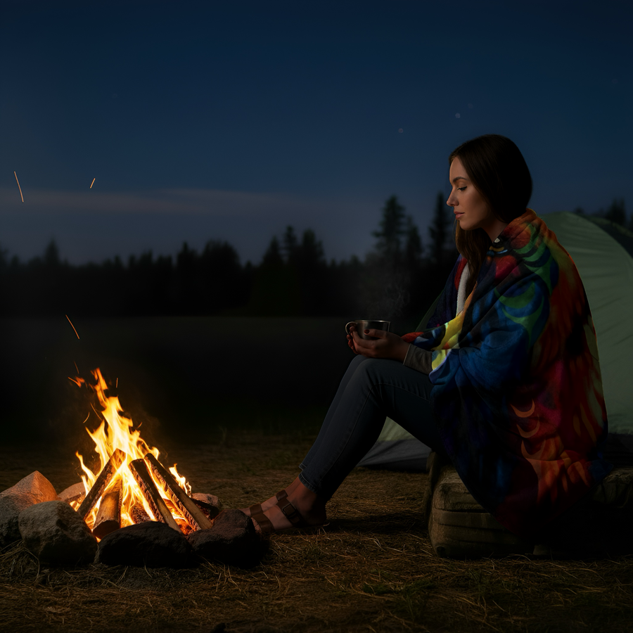 Indigenous Art Throw Blanket