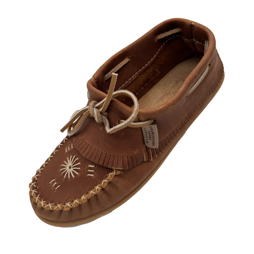 Women's Fringed Velva Papoose Fringed Ankle Moccasin Shoes