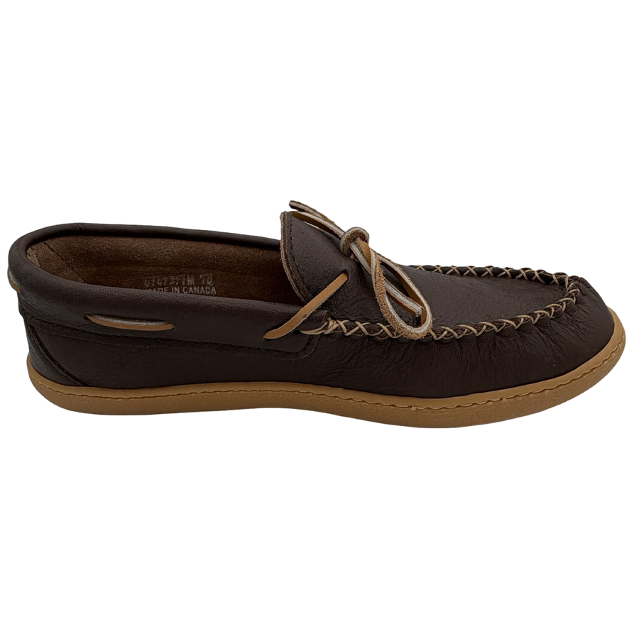 Men's Wide Moose Hide Leather Memory Foam Moccasin Shoes