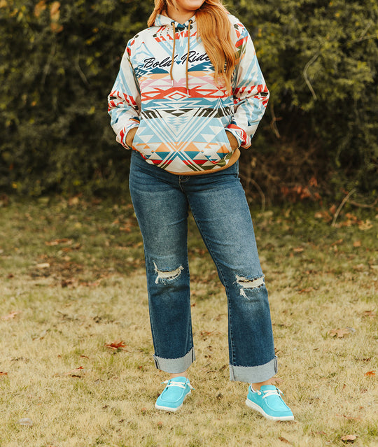 Women's Bold Rider Printer Drawstring Hoodie