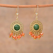 Natural Semi-Precious Gemstone Drop Earrings