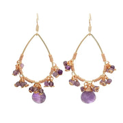 Natural Semi-Precious Gemstone Drop Earrings