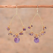 Natural Semi-Precious Gemstone Drop Earrings