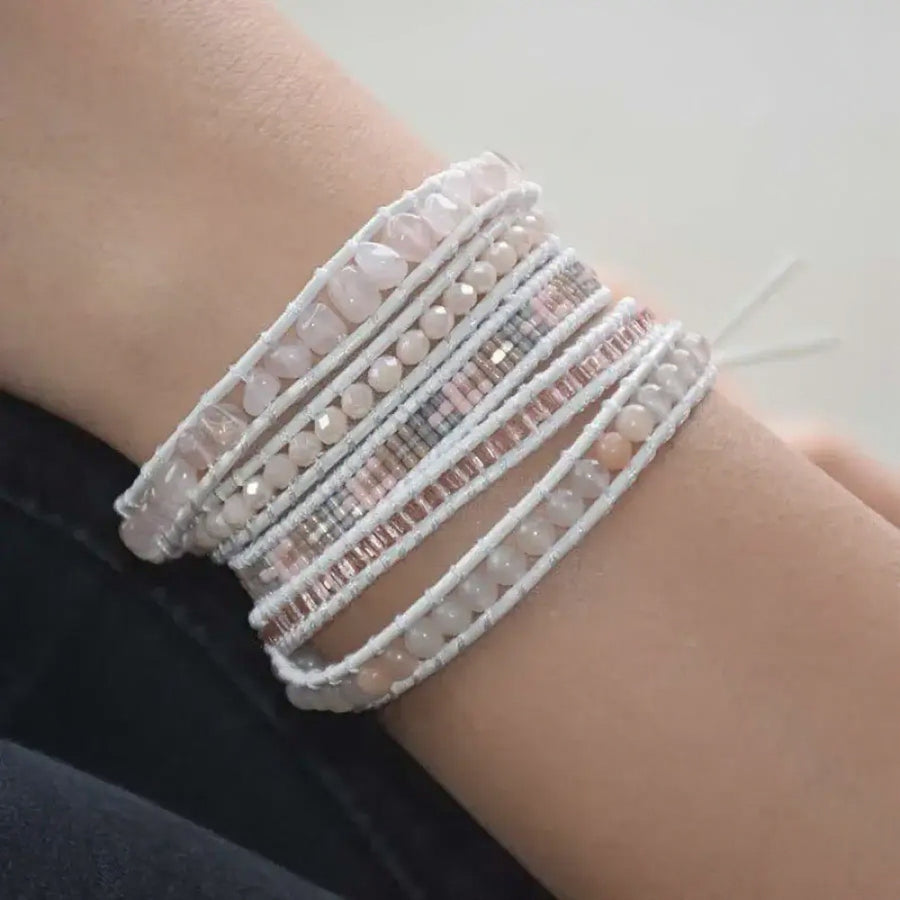 Semi-Precious Stones Wrap Bracelets