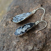 Natural Druzy Gold Plated Earrings