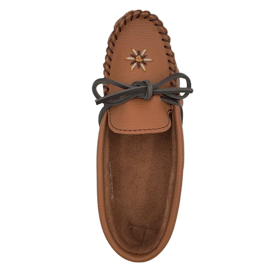 Women's Soft Sole Beaded Moccasins for Earthing